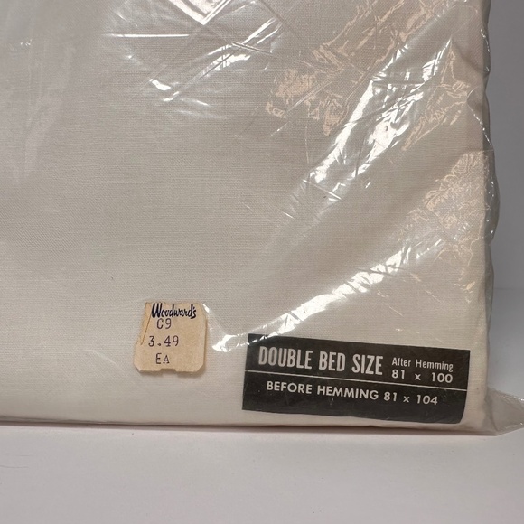 Vintage Tex-Made for Woodward’s Flat Sheet – Double Bed – New Old Stock - Picture 2 of 4